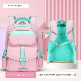 Backpack Spine Protection Waterproof Large Capacity (Option: Small Pink)