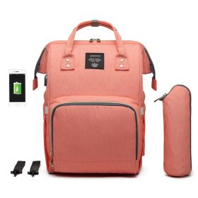 LEQUEEN Multifunctional Large Capacity Mummy Bag (Option: Pink-3 style)