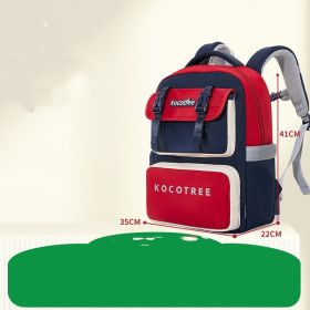 Children's Spine Protection Burden-reducing Schoolbag (Option: Bachelor Red L)