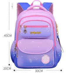 Sweet And Cute Gradient Backpack (Option: Purple-Big)