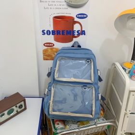 Middle School And High School Students' Schoolbag Is Cute (Color: Blue)