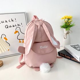 Cartoon Cute Children Lightweight Backpack (Color: Pink)