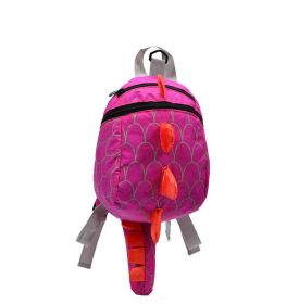 Kindergarten Children's School Bag Baby Anti-lost Cartoon Backpack Dinosaur (Option: Rose Red)