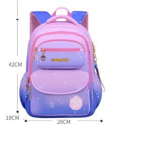Sweet And Cute Gradient Backpack (Option: Purple-Small)