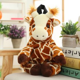 Children's School Bag Cartoon Animal Bag (Option: Giraffe-40cm)