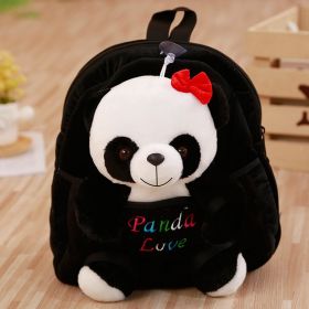 Cartoon panda backpack (Color: Black)