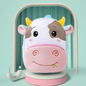 New Plush Children's Kindergarten Cute Child Baby Backpack (Option: Cow)