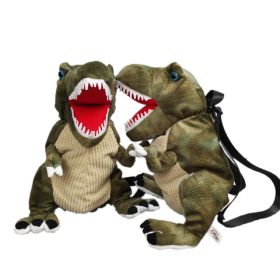 Japanese Style Plush Trend Dinosaur Simulation Backpack (Color: Green)