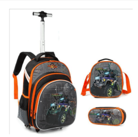 Three-piece Trolley Bag For Primary School Students (Option: Sand buggy)