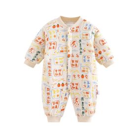 Warm Jumpsuit Newborn Cotton Crawling Suit (Option: Peace and Joy-66cm)