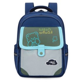 Primary School Kindergarten Large Capacity Schoolbag (Option: ZG102 Blue With Green)