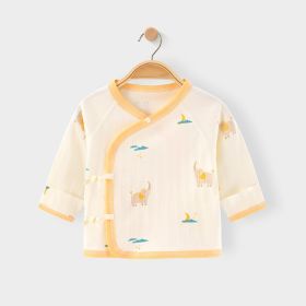 Cotton Cartoon Baby Half Back Clothes Top Boneless Top Warm Breathable String (Option: Drawstring back coat-59cm)