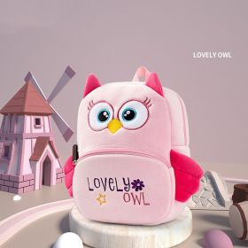 Kindergarten Boys And Girls Small Schoolbag Cute Children Backpack (Option: Owl)