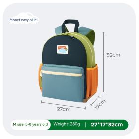 Kindergarten Backpack Children And Boys Super Light (Option: Dark Blue M)