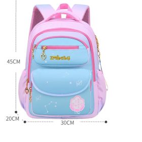 Sweet And Cute Gradient Backpack (Option: Sky Blue-Big)