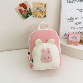 Children Backpack Cartoon Bunny Girls Color Matching Shoulders (Color: Pink)