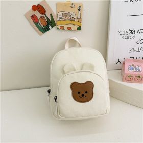 Children Backpack Cartoon Bunny Girls Color Matching Shoulders (Color: White)