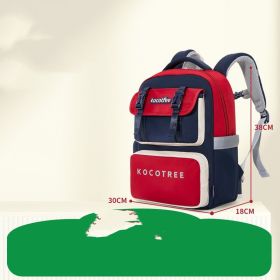 Children's Spine Protection Burden-reducing Schoolbag (Option: Bachelor Red M)