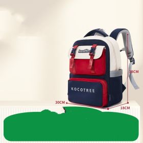 Children's Spine Protection Burden-reducing Schoolbag (Option: Scholar Blue M)