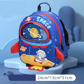 Breathable Trend Astronaut Kindergarten Anti Lost Backpack (Option: Blue-L)