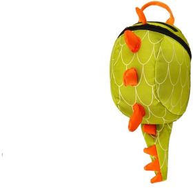 Kindergarten Children's School Bag Baby Anti-lost Cartoon Backpack Dinosaur (Option: 01Green)