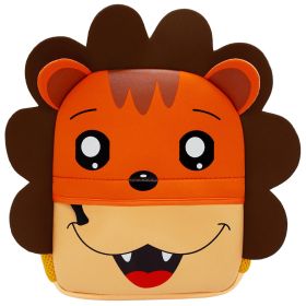 Children's Diving School Bag Cartoon Cute Animal Print Backpack (Option: Lion)