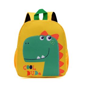 Kindergarten Men's And Women's Burden Reduction Decompression Anti-lost Fashion All-match School Bag Cartoon Student Schoolbag Wholesale (Option: Yellow Dinosaur)