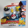 TOMY Pokemon Pokeball Belt Pikachu Pokeball Pocket Monster Deformation Model Toy Set Cosplay Action Doll Model Children's Toys