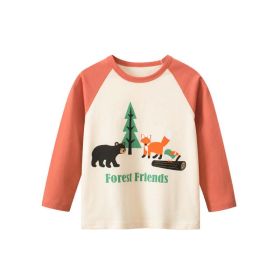 Baby Boy Cartoon Animal Print Pattern Cute Simple Style Shirt (Size/Age: 100 (2-3Y))