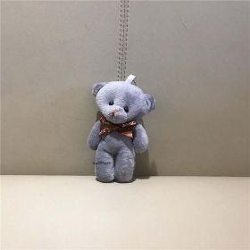 6Colors, 10CM Plush Stuffed Bear Toy Doll Multi-Colors For Wedding Bouquet (Color: Color 2)