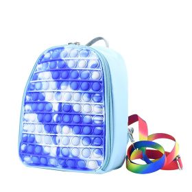 Silicone Super Lightweight Backpack For Children (Option: Blue white and blue)