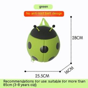 Cute Ladybug Backpack Children's Schoolbag Cartoon (Color: Green)