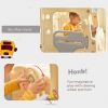 Kids Slide with Bus Play Structure; Freestanding Bus Toy with Slide for Toddlers; Bus Slide Set with Basketball Hoop