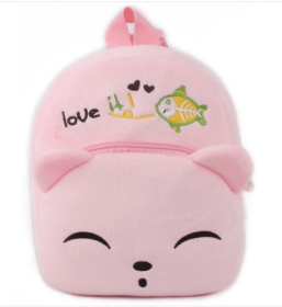 Plush toy schoolbag (Option: Pink cat)