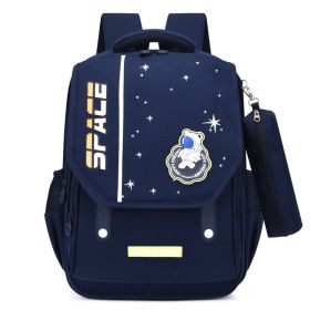 Cute Children Student Leisure Burden Alleviation Backpack (Color: Blue)