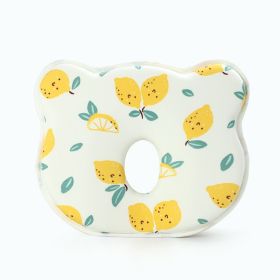 Cartoon Four Seasons Baby Headrest Anti-deviation Head Shaping For Children And Kids Pillow (Option: Lemon-25 × 23 × 3)