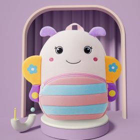 New Plush Children's Kindergarten Cute Child Baby Backpack (Option: Butterfly)