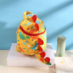 Children's Anti-lost Cartoon Dinosaur School Bag Kindergarten Backpack (Option: Yellow-1to3 years)