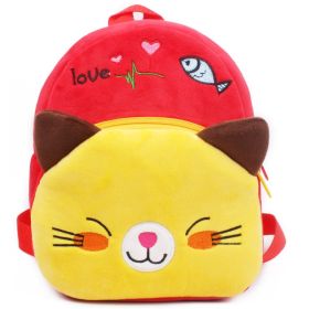 Baby Backpack Plush Toy Cartoon Bag (Option: Red cat)