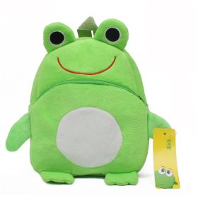 Cute Children's Plush Early Education Small Schoolbag (Option: Frog)