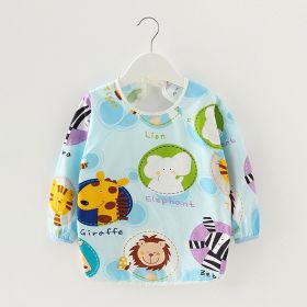 Baby Dinner Coverall Bib Spring And Autumn Long Sleeve Apron (Option: Animal Avatar Long Sleeve-110cm)
