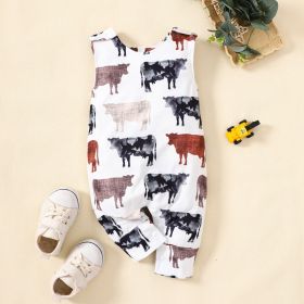 Shoulder Button Adjustable One-piece Romper (Option: White FNZ040A-80)