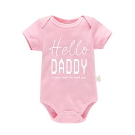Pure Cotton Baby Triangle Rompers Short Sleeve (Option: PF0446 Pink 2-12M)