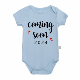 Announced Pregnancy 2024 Newborn Baby Romper Pure Cotton Rompers (Option: PF1062 Blue-9 12M)